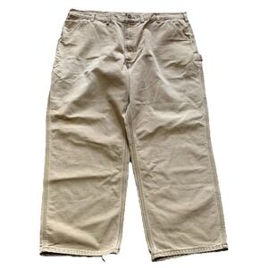 Vintage Carhartt Carpenter Pants Sun Faded 42 x 29 Beige